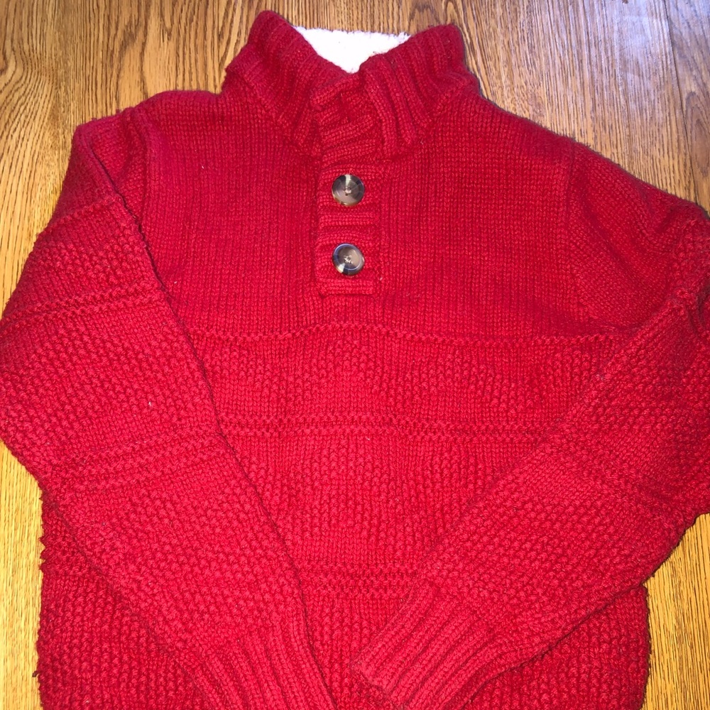 Red warm sweater